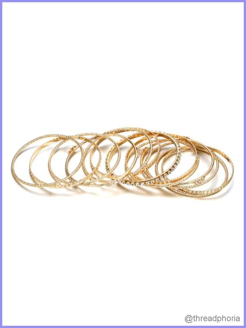 Chunky Gold Plated Bangle Bracelet Set for Women Stackable Punk Indian Jewelry - Picture 5 of 6